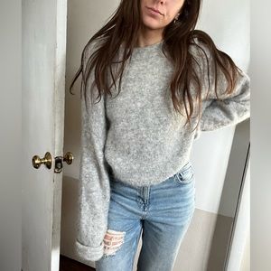 & Other Stories Women's Wool Alpaca Fuzzy Jacquard Knit Sweater Size Small